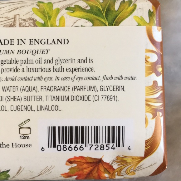 Fall Harvest Scented Shea Butter Designer Hand Soap Made in England NWT 8.7oz - Picture 11 of 14